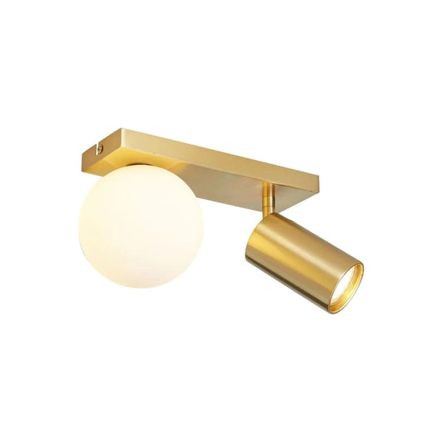 Moderne Deckenleuchte Messing 2-flammig Neigbar - Lesly