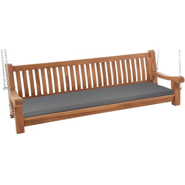 Clp - Schaukelbank Wetterfest Joyce Mit Sitzkissen Dunkelgrau 186x48x8 Cm