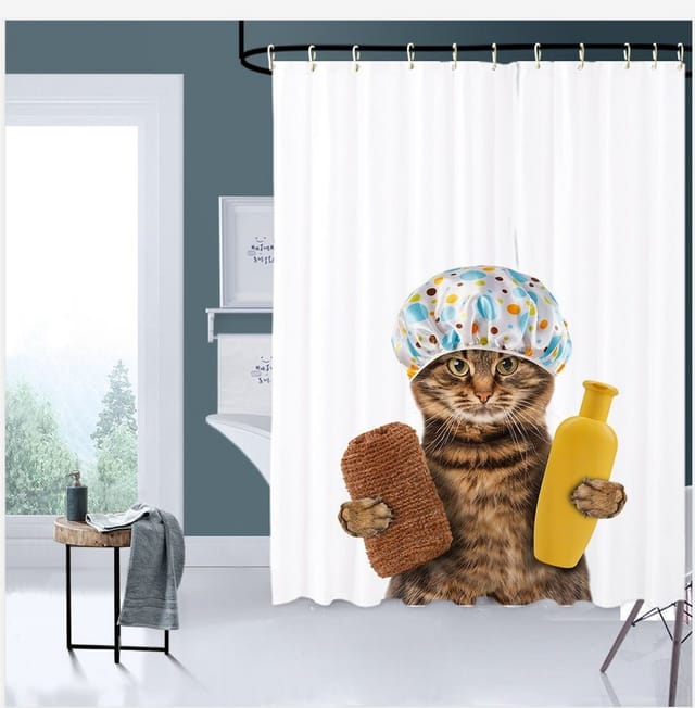 Sanilo Duschvorhang, Polyester, Shower Cat - braun