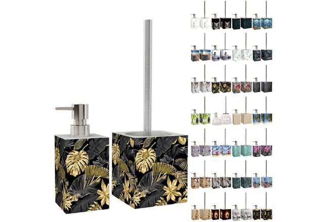 Sanilo Bad-Accessoire-Set »Golden Leaves«, Gold, Rechteckig - goldfarben