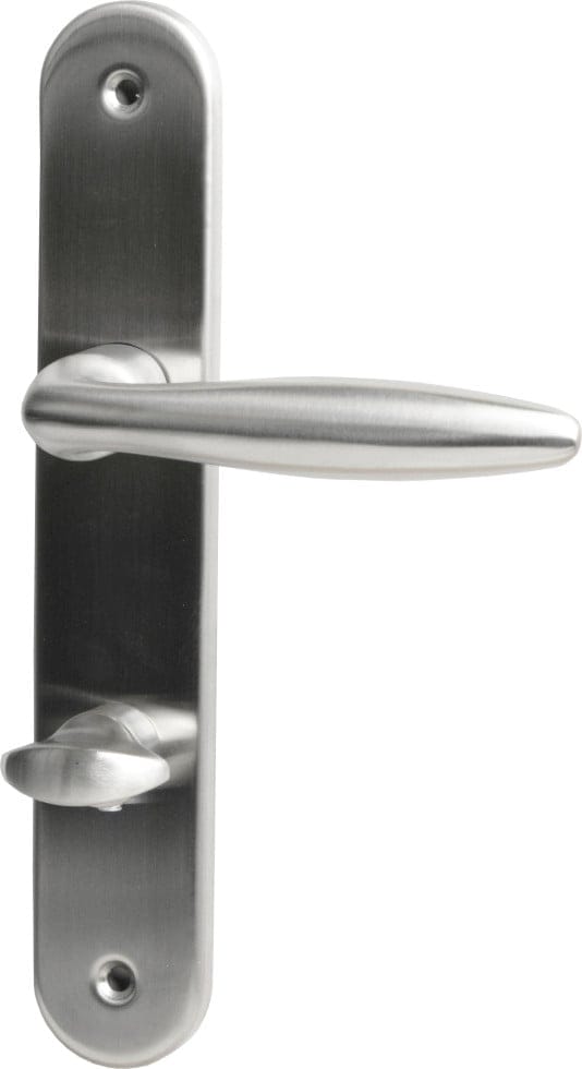 Südmetall WC-Türgriff-Garnitur Langschild Alison Edelstahl satiniert silber 235 x 40 mm