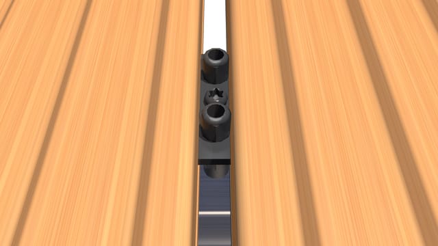 HSI Terra Deckclip mit Klemmplatte inkl. Schrauben für Terrassendiele - 100 Stück