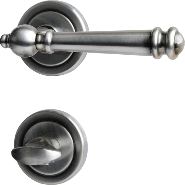 Südmetall WC-Türgriff-Garnitur Rosette Mount Blanc Messing satiniert grau Ø 55 mm