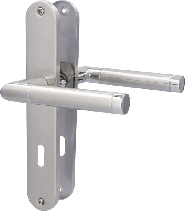 Südmetall Türgriff-Garnitur Langschild BB Edelstahl satiniert silber 235 x 40 mm