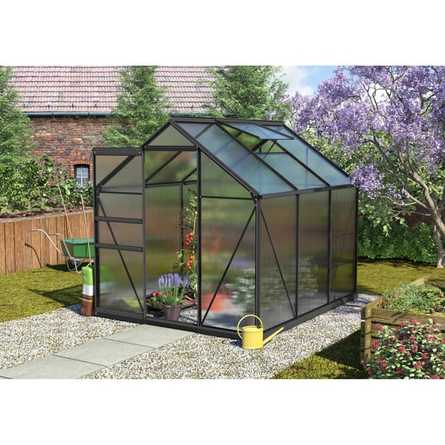 Vitavia Gewächshaus Calypso 4400 Schwarz 4,4 m² inkl. Fundament