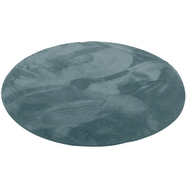 Pergamon Luxus Super Soft Fellteppich Pearl Blaugrau 160cm Rund