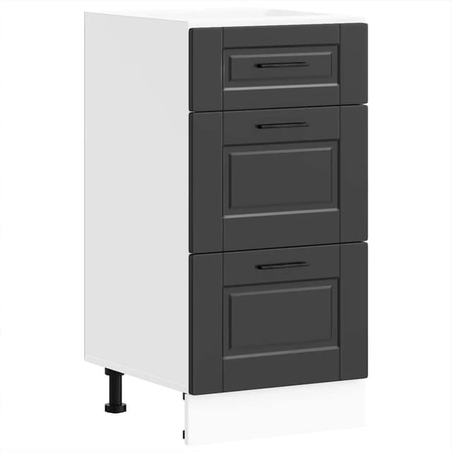 vidaXL Küchenunterschrank Porto Schwarz Holzwerkstoff 854221