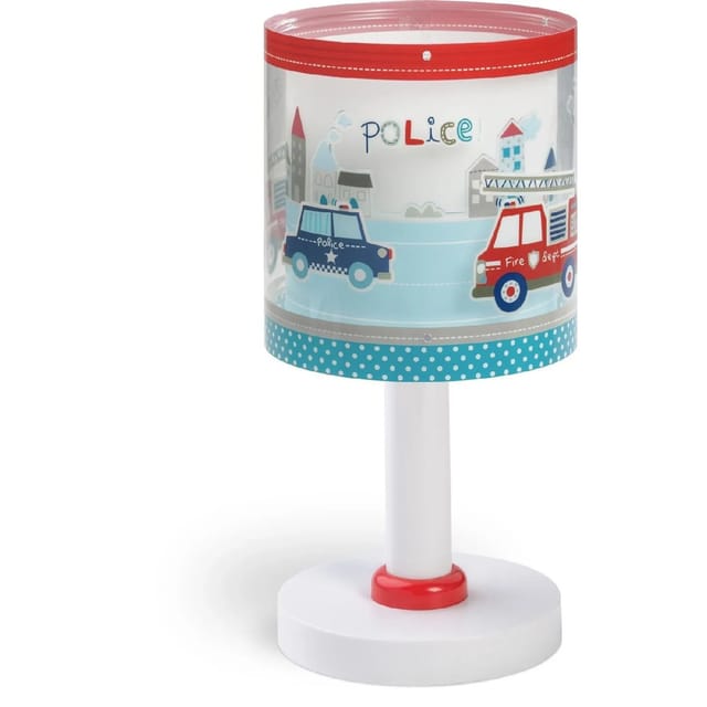 Dalber Tischlampe LED Nachtlicht für Kinder Polizei und Feuerwehr