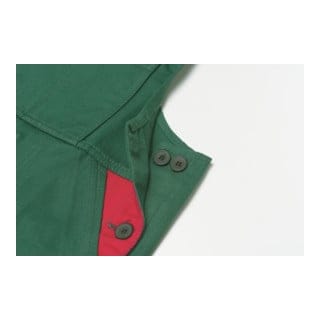 Planam Kinder-Latzhose kornblau/mittelrot 134/140