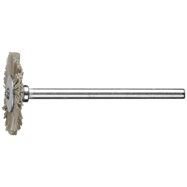 PFERD TOOLS Miniatur- Rundbürste RBU Ø22x2 mm Schaft-Ø3 mm DIAMANT-Filament-Ø0,40 Korn 400