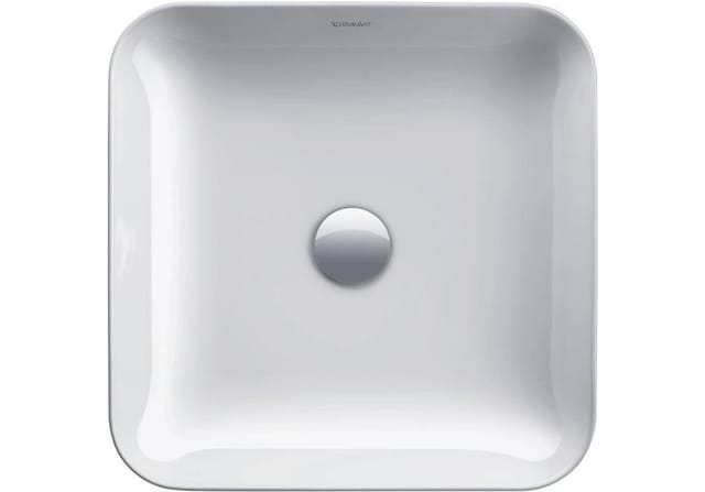 Duravit Aufsatzwaschbecken Cape Cod 43x43cm, o. HL, ÜL, Hahnlochbank, Weiß