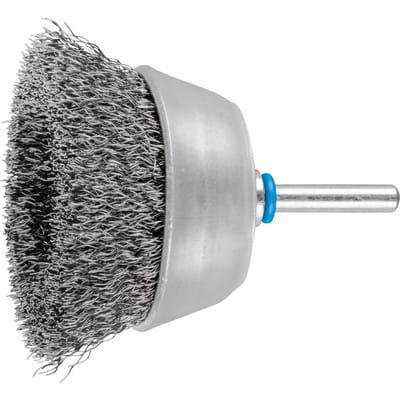 PFERD TOOLS Topfbürste ungezopft TBU Ø70mm Schaft-Ø6 mm Edelstahl-Draht-Ø0,30