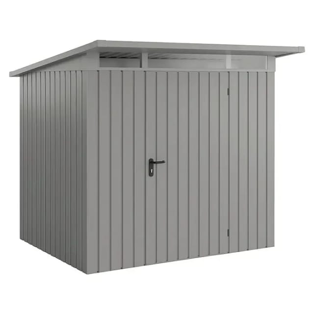 EcoStar Gerätehaus 'Euroline EPD4 S-Sk' graualuminium 214 x 166 x 204 cm