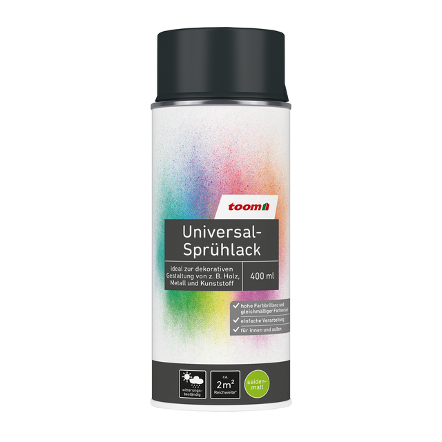 toom Universal-Sprühlack 'Schattenspiel' anthrazitfarben seidenmatt 400 ml