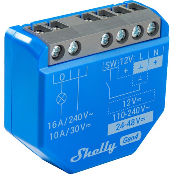 SHELLY 1 G4-4 - Shelly 1 Gen4 BT Matter Zigbee WLAN Schalter 1-Kanal, 4er Pack