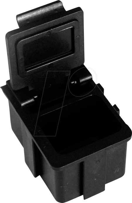 BERN 9 321 - ESD SMD Klappbox, 16 x 12 x 15 mm, schwarz, 10er-Pack