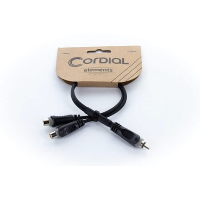 EY 0,3 CEE - Y-Adapter Kabel, Cinch Stecker > 2x Cinch Buchse, 0,3 m