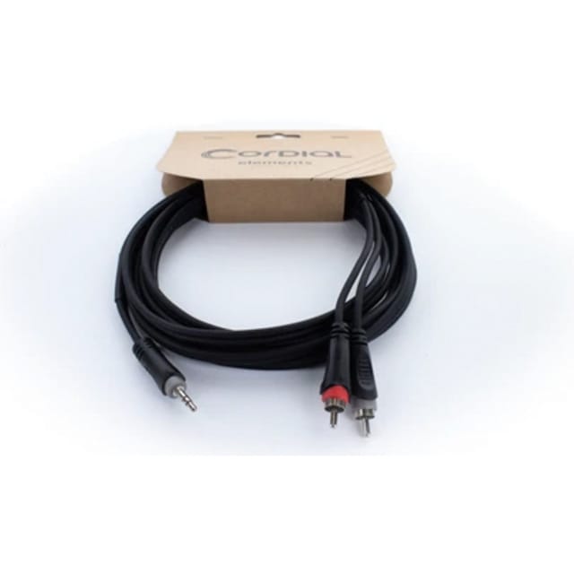 EY 1 WCC - Y-Adapter Kabel, 3,5 mm Stereo Klinke > 2x Cinch Stecker, 1 m