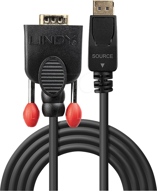 LINDY 41941 - Kabel, DP-Stecker > VGA-Stecker, 1,0m