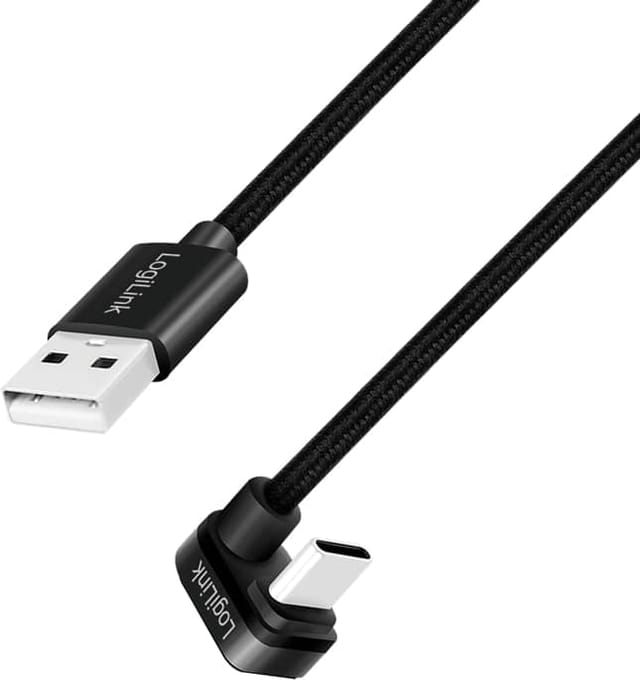 LOGILINK CU0193 - Sync- & Ladekabel, USB-A -> C, 180°, 2 m