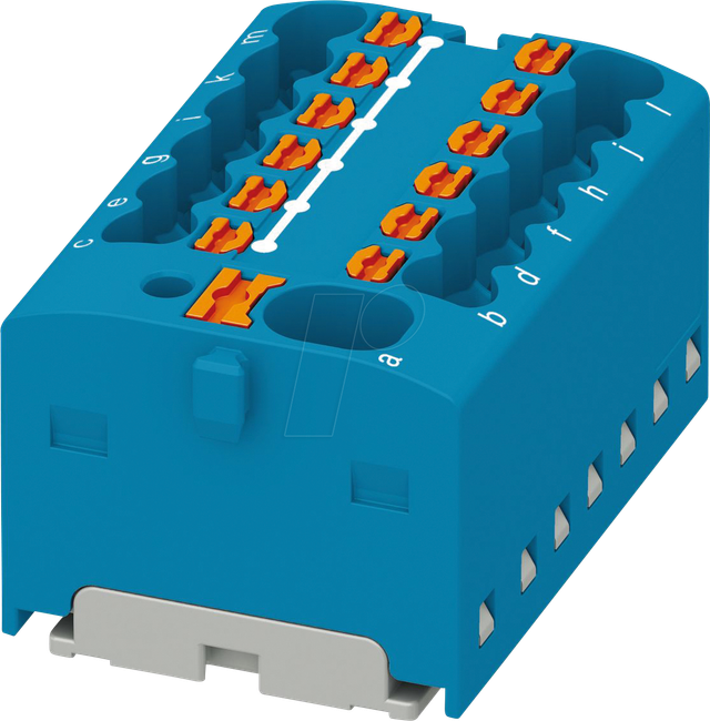 PHOE 1046962 - Verteilerblock PTFIX, 4/12x1,5, blau