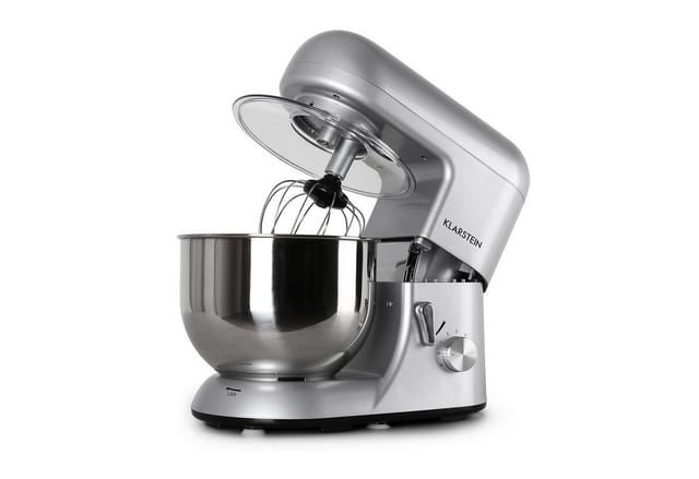 Bella Küchenmaschine 1800 W / 2,7 PS 5 Ltr Edelstahl BPA-frei Silber