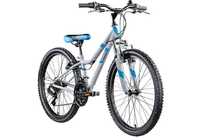 Galano GA20 Jugendfahrrad 24 Zoll Mountainbike ab 8 Jahre 130 - 145 cm 21 Gänge grau/blau