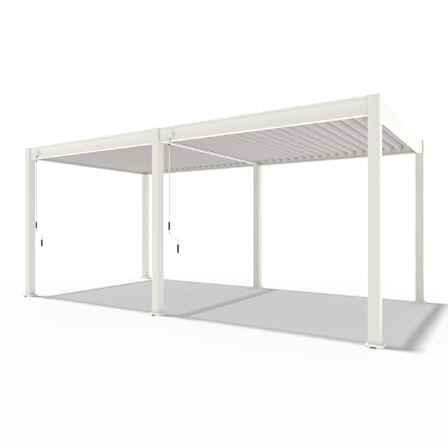 Pergoline Trumpf Pergola Alu Stahl 3 m x 6 m weiß