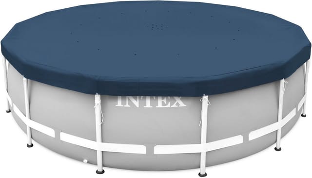 INTEX 28083 Pool Abdeckplane Deluxe rund 457 cm mit 20cm Überhang Plane Cover