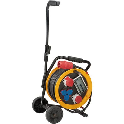 Professional Brobusta CEE 2 FI IP44 Kabeltrommel mit Wagen 30m H07RN-F 5G4,0