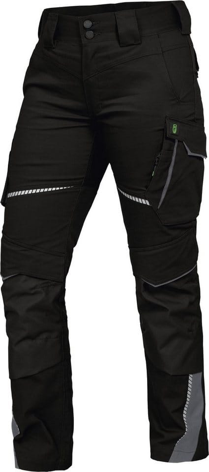 Damen-Bundhose-Flex-Line Schwarz-Weiß/Grau, Größe 46