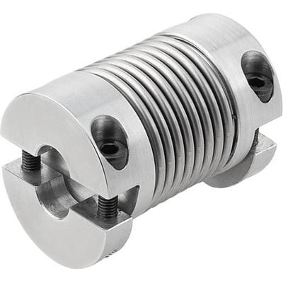 METALLBALGKUPPLUNG MIT ABNEHMB. KLEMMNABEN GR.100, D1=12, D2=15, L=47, ALUMINIUM, KOMP:EDELSTAHL, D4=40,5