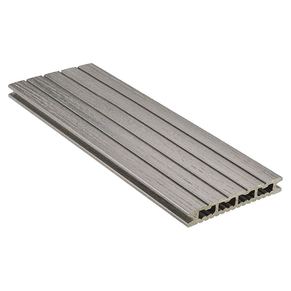 NATURinFORM WPC-Terrassendiele 21x140 mm DIE KOMPAKTE plus Wabenprofildiele graphitgrau günstig