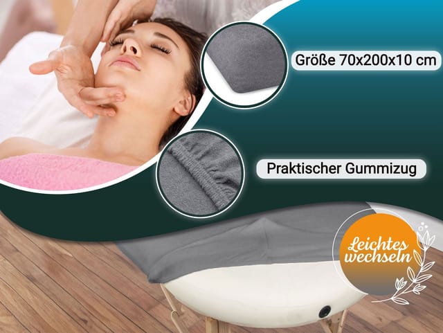 ZOLLNER Liegenauflage, 70 x 200 x 10 cm, 80% Baumwolle, 20% Polyester