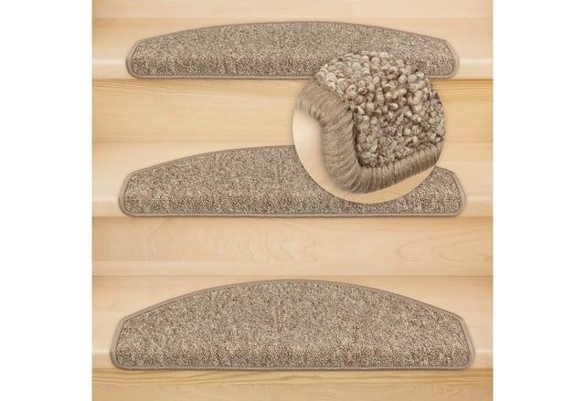 Metzker® Stufenmatte Stufenmatten Imago Halbrund in versch. Sparset's, halbrund, Höhe: 5 mm, 15 Stück im Set - Hellbraun