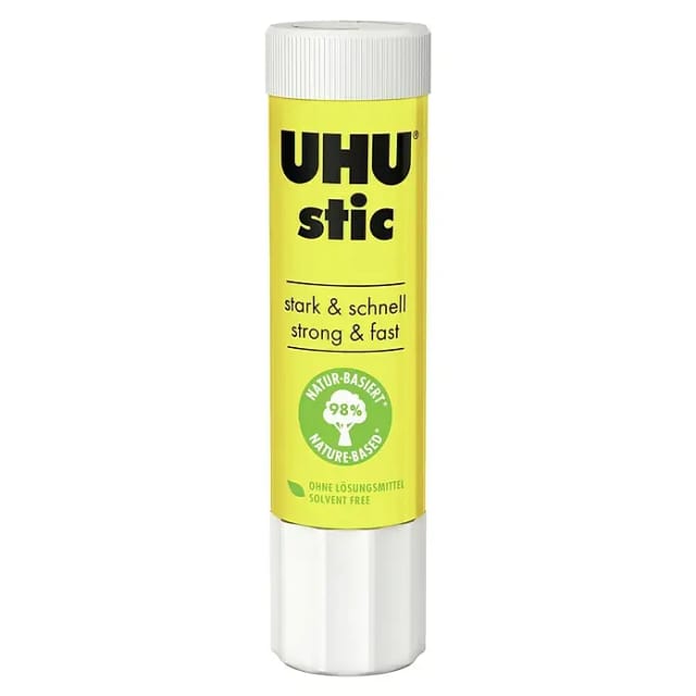 UHU Bastelkleber UHU stic Klebestift 21 g 1St., (Packung, 1-tlg), lösungsmittelfrei, auswaschbar, geruchsarm