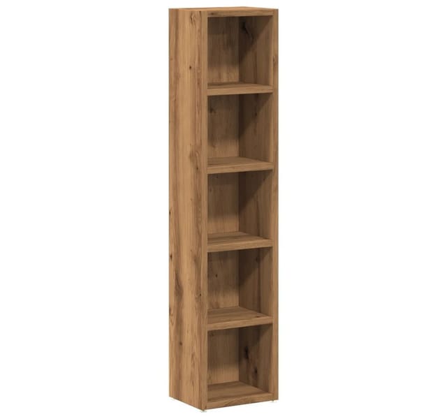 vidaXL CD-Regal CD-Regale 2 Stk. Artisan-Eiche 21x16x93,5 cm Holzwerkstoff, 2-tlg.