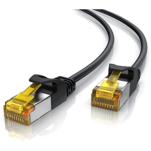 Primewire LAN-Kabel, CAT.7, RJ-45 (Ethernet) (1000 cm), Slim Patchkabel Cat 7, Gigabit Kabel, 10000 Mbit Netzwerkkabel - 10m