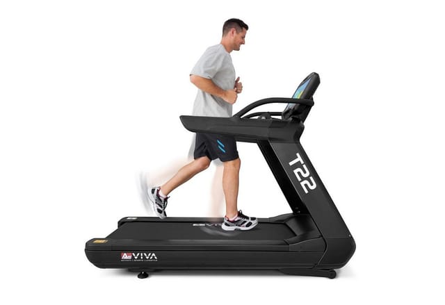 AsVIVA Laufband T22 Pro-Studio, 9 PS Motor, 21 % Steigung, 23,5" Touchscreen & Wi-Fi