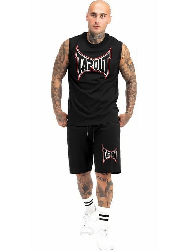 TAPOUT Trainingsanzug Dorrisa Herren ärmelloses T-Shirt & Shorts Set normale Passform