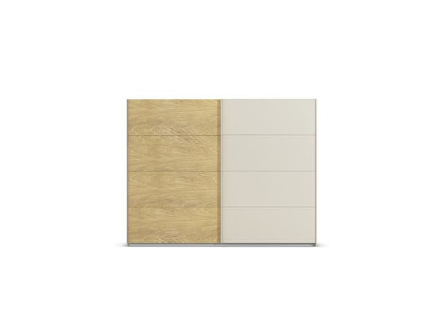 RAUCH ORANGE Malva-Extra Schwebetürenschrank (ohne Spiegel, Eiche Furnier/Beige, Breite 271 cm / Höhe 210 cm)
