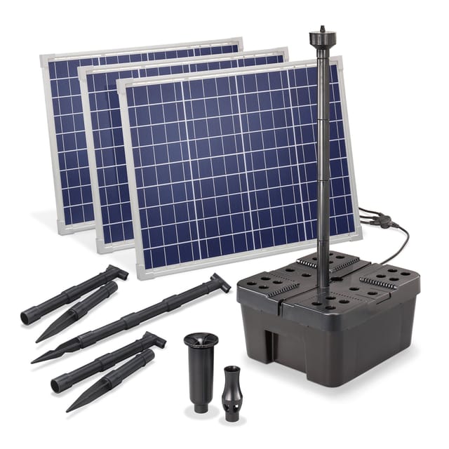 Solar Teichfilter Set Professional 150w 5000 L/h Gartenteich Teichpumpe 100912