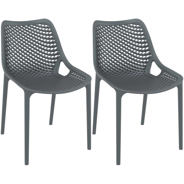 2er Set Stühle Air Dunkelgrau
