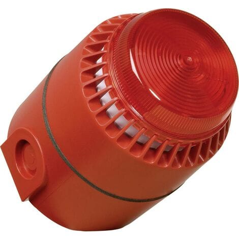 Kombi-signalgeber Flashni Rot Blitzlicht, Dauerton 24 V/dc 110 Db - Compro