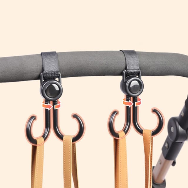 Drehbarer Doppelhaken Für Fahrradsattel/handtasche, Verstellbare Abs-haken, 2 Stück 9,5 X 18,8 Cm
