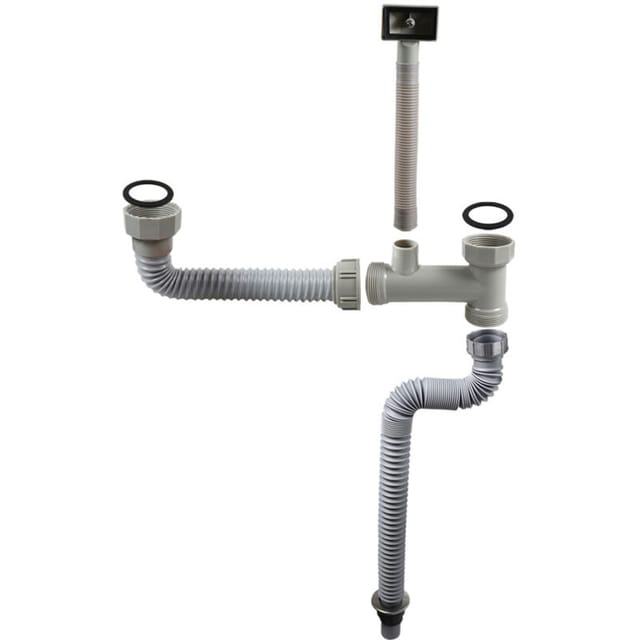Abflussrohr Für Spülbecken, Doppelspülbecken-anschlussrohr, 5 Cm Gewinderohr
