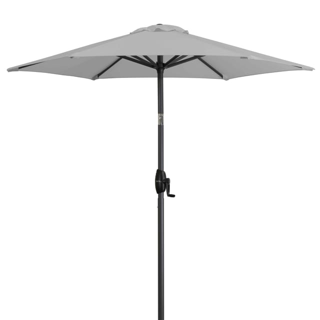 Sonnenschirm/ Kurbelschirm 'basic Lift Neo 180' Mit Höhenverstellung, 180 Cm, Hellgrau, Bezug Aus 100% Polyester, Gestell Aus Aluminium, 4,7 Kg Sonnenschirm / Kurbelschirm 'basic Lift Neo 180' M - Derby
