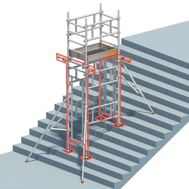 Layher Solotower Erweiterung Treppen-kit Typ3 Mit 2 Durchgängen Und Einhängeleiter