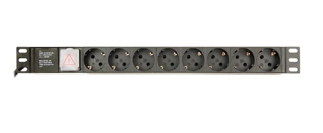 Gembird Eg-pdu-014-c14 Energieverteilereinheit 8 Ac-ausgänge 1u Schwarz