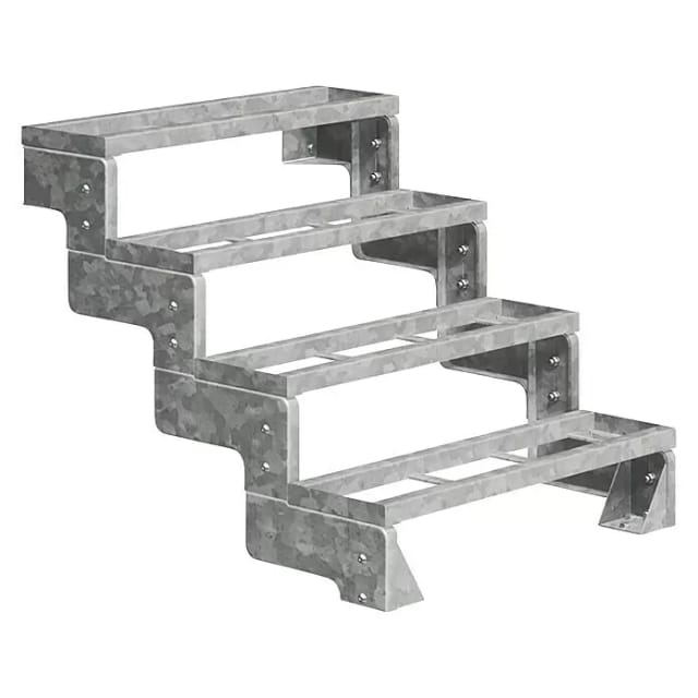 Dolle Außentreppe Gardentop 72-88cm Geschosshöhe Mit Einlegerahmen 100cm Breit Ohne Geländer